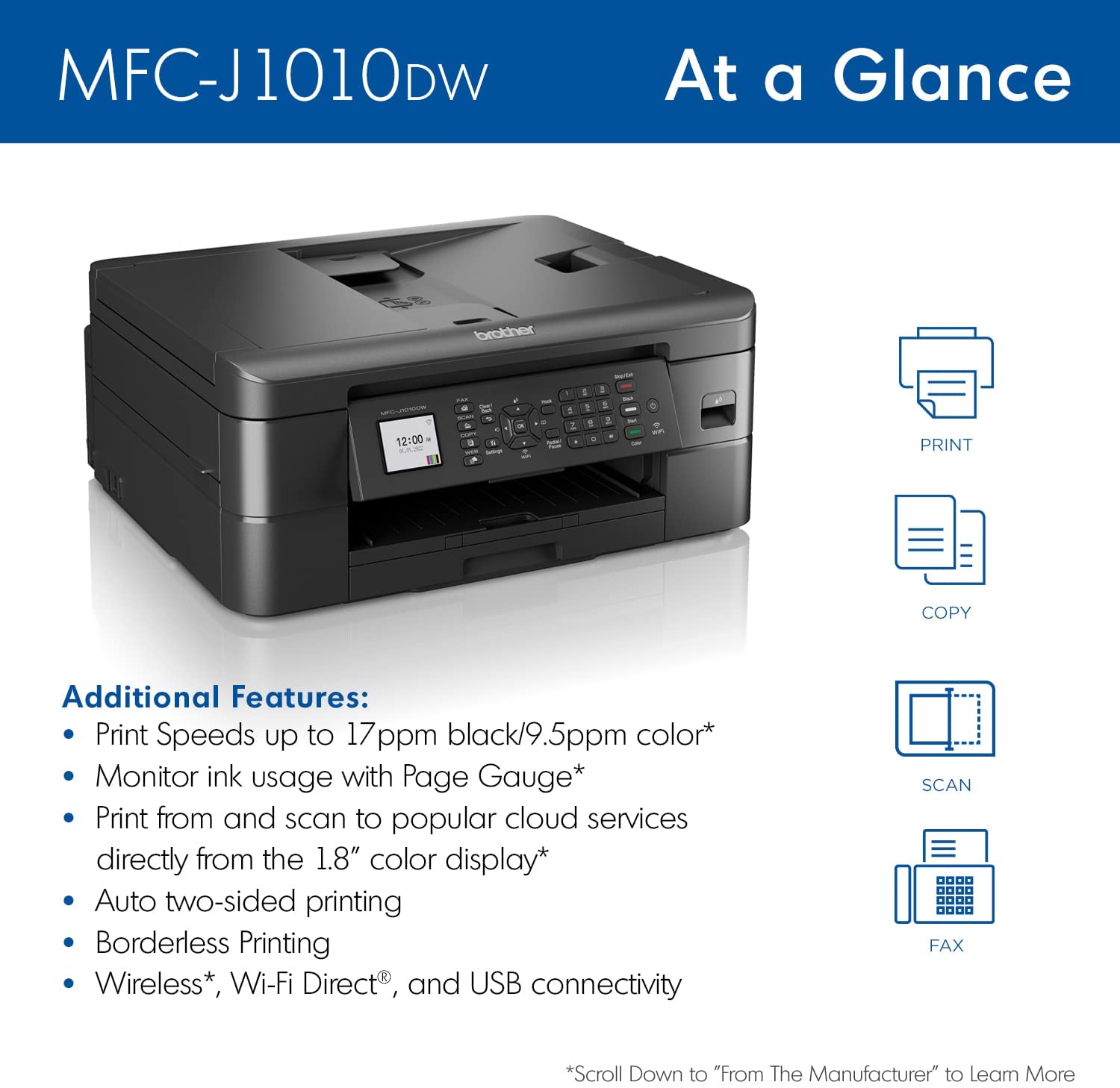 Brother MFC-J1010DW Wireless